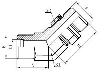 Säädettävät Stud-liittimet Piirustus