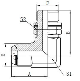BSP O-rengas Säädettävä Stud-piirustus