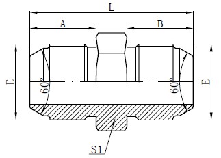 JIS Metric Male Adapters Drawing